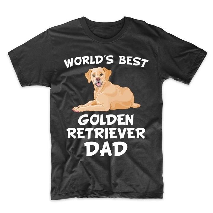 World s Best Golden Retriever Dad Dog Owner T-Shirt 3XL