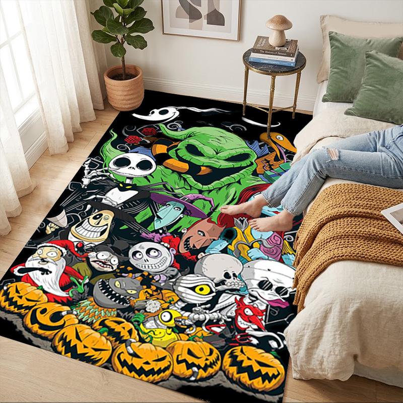 Nightmare Before Christmas Living Room Non-Slip Area Rug Soft Carpet for Bedroom Game Playroom Sofa Office Home Decor Doormat Christmas Gift C9211609