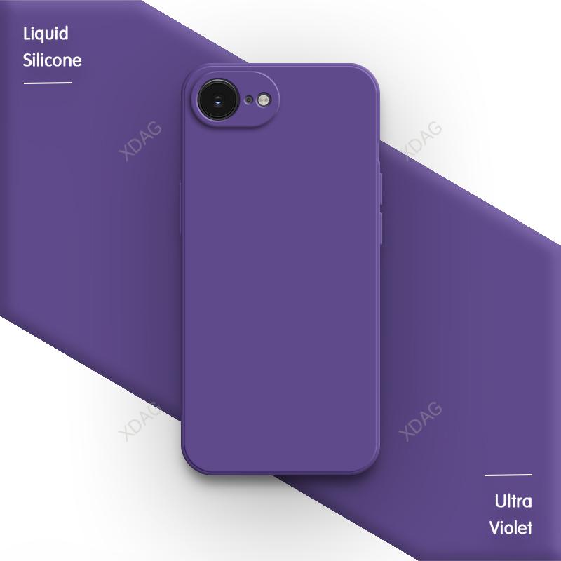 Coque Étui pour Apple iPhone 16E 16 Pro Max Plus 5G Silicone Uni Basique Classique Bord Droit Housse Arrière Funda Accessoires