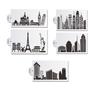 World Map & Landmark Building Cake Stencil Newest Cake Design Stencil Fondant Molds Art Stencil Cake Decorating Tool Bakeware