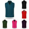 Men Women Outerwear Sleeveless Vest Casual Tops Fleece Jacket Autumn Winter Zipper Coat Solid Color