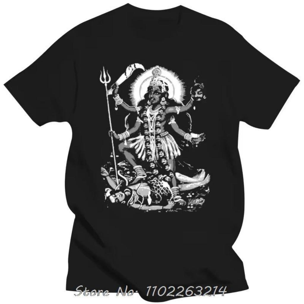 Abbigliamento Uomo Dio Indù Kali Moda Estiva T-shirt Oversize Girocollo T-shirt in Cotone Alta Qualità Moda T-shirt Fitness