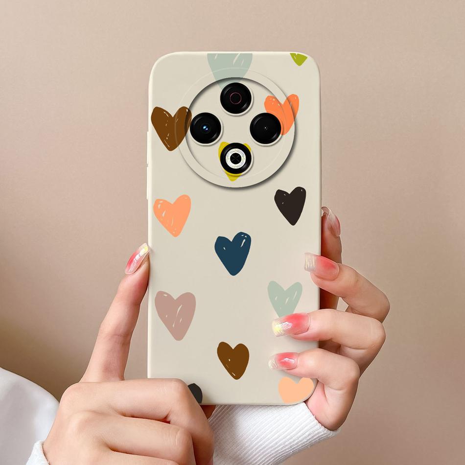 For Tecno Spark 30 Pro 30C Case Love Heart Back Cover For Tecno Spark 30C 4G 5G Full Protection Soft Liquid Silicone Phone Cases