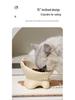 Elevated Non-slip Ceramic Bowl for Cats and Dogs - Prevents Spills, Protects Necks, Cute Design