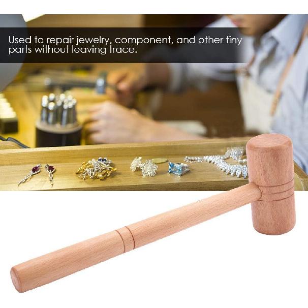 Hand Wood Hammer, Jewelry Making Tools, Wooden Hammer Jewelry Repair Making Jeweler Tool for Gold Silver Platinums