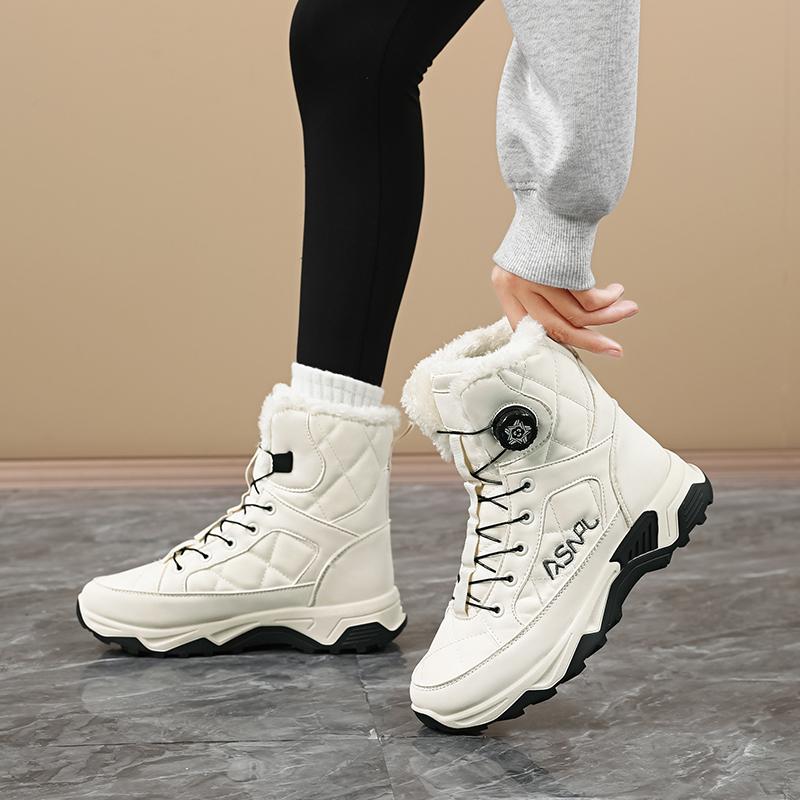 TUINANLE Hochwertige Herren-Schneestiefel Warme Plüsch-Winterschuhe Outdoor-Schneestiefel Damen Rutschfeste Plateau-Schuhe