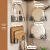 Gunmetal Gray No-Drill Sink Sponge & Pot Lid Storage Rack