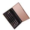 Travel Double-Ended Makeup Brush & Mirror Case - Multi-functional Eyeshadow & Setting Brush