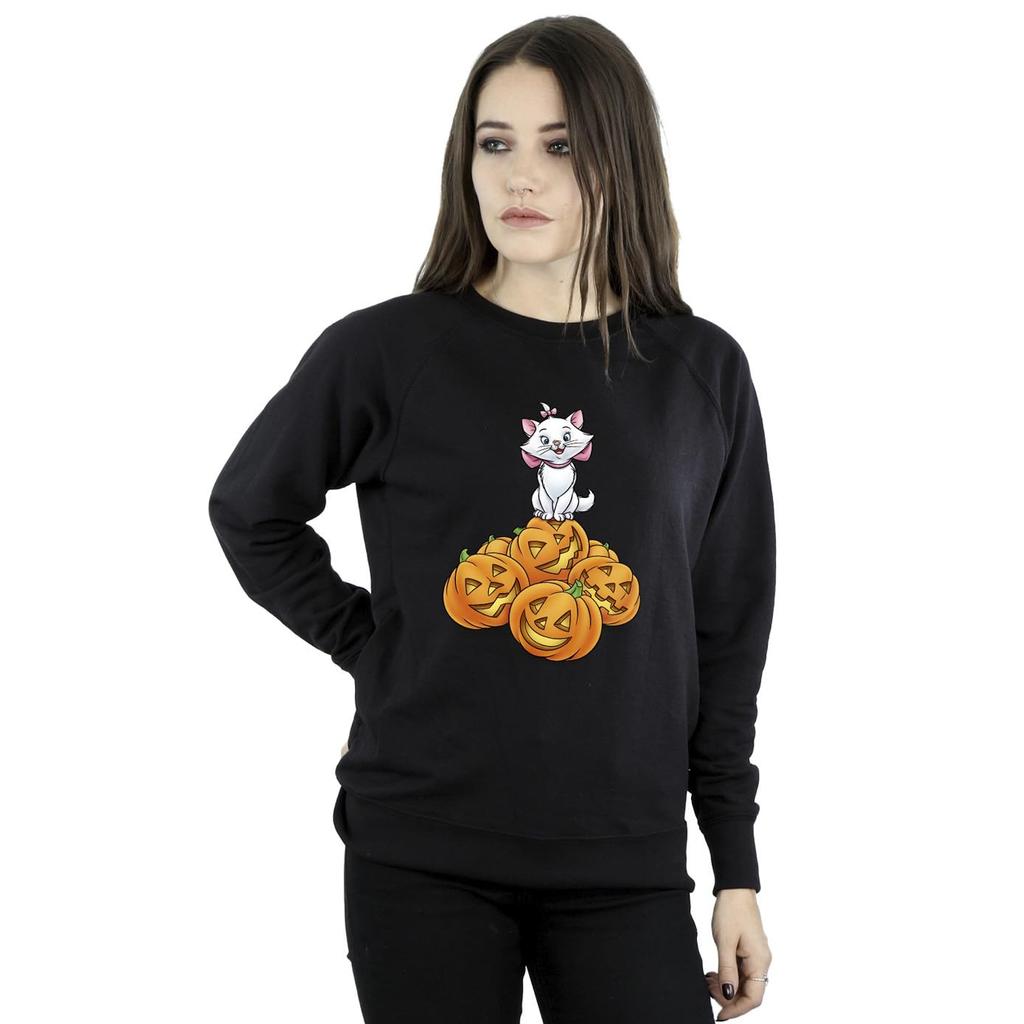 The Aristocats Womens/Ladies Marie Pumpkin Halloween Sweatshirt