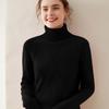 Women's Double-Strand High-Neck Cashmere Sweater - Autumn/Winter Loose Knit Pullover Base Layer