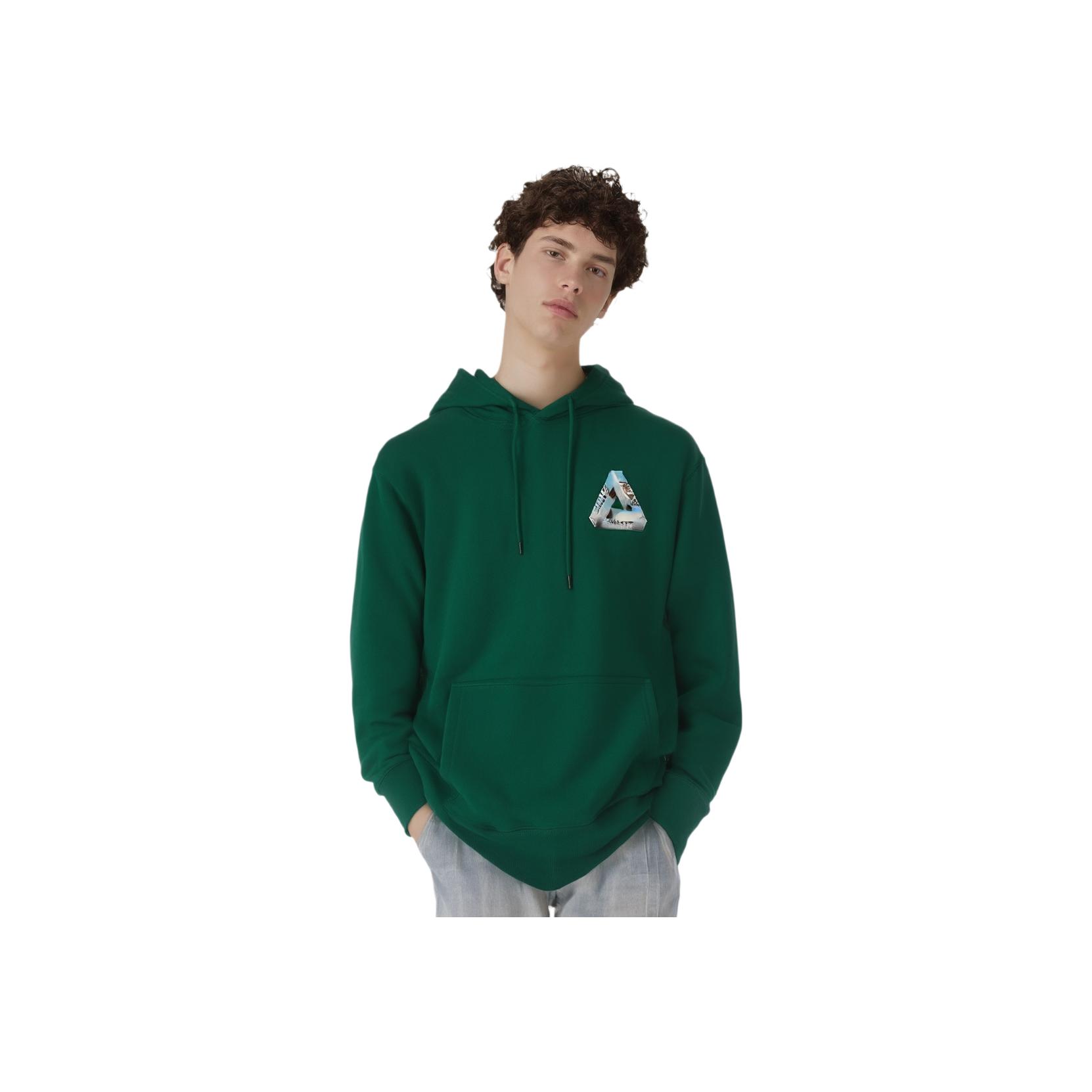 Palace Tri-Chrome Triangle Pattern Hoodie Unisex hoodies Green P20HD052 L