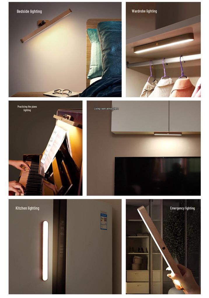 Magnetic Touch LED Mirror Light: No-Drill, Movable Night Light for Bedroom & Bathroom