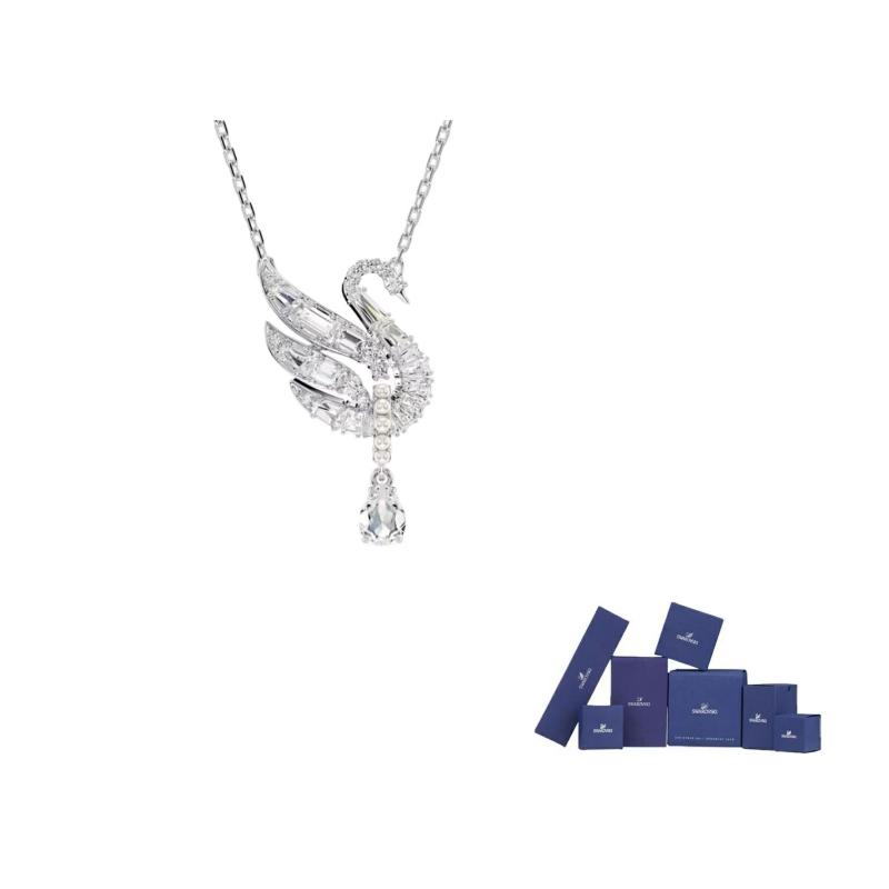 Swarovski Swan crystal Pendant Necklace F-Original brand box