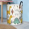 1pc of a Two-Dimensional Flat Printed Laundry Basket Featuring a Cute Dinosaur And Cactus Floral Design, Made of Polyester. Ideal for a Foldable And S