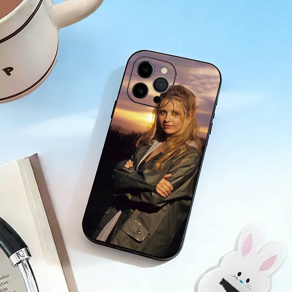 Movie Buffy Phone Case For iPhone 17, 16,15,14,13,12,11 Plus,Pro Max, Others Soft Black Cover