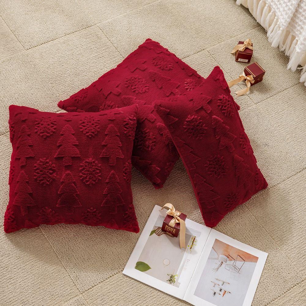 Jacquard Throw Pillowcover Christmas Tree Cushion Cover  Living Room/Office