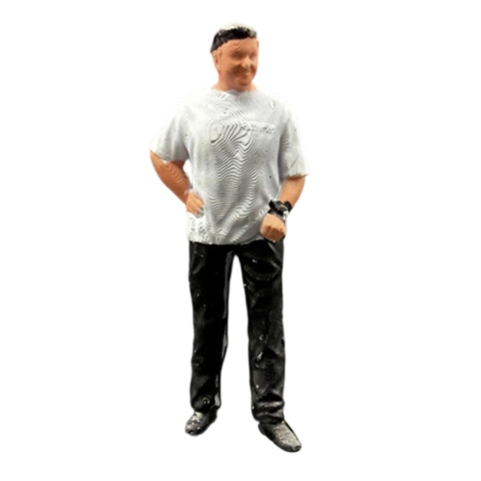 1/64 Miniature Figure Painted Miniature Scene Decor Human Figure for Micro Landscape Sand Table Diorama Crafts Accessories