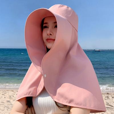 Büyük boy şal entegre güneş şapkası kadın güneş koruması ve UV koruması yeni maske geniş kenarlı güneş şapkası tide