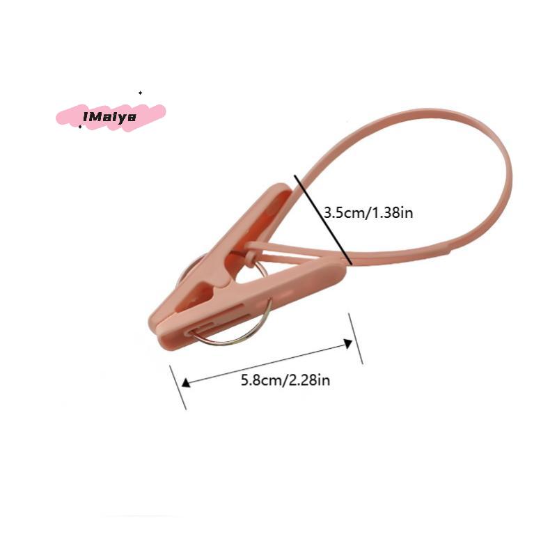 M-12pcs Hook Clip Hanger Household Clothesline Travel Clothesline Strong Small Windproof Clip For Drying Clothes Socks Underwear