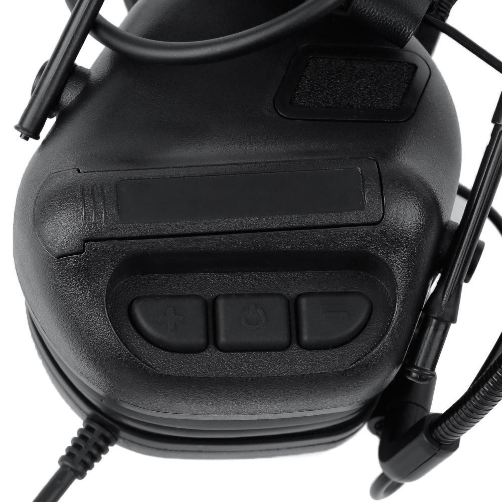 5th Gen Chip Tactical Headset HD-09 Over-Ear Pickup Noise Cancelling Headphones ABS+Sound Insulation Cotton Outdoor Shooting Hunting Military