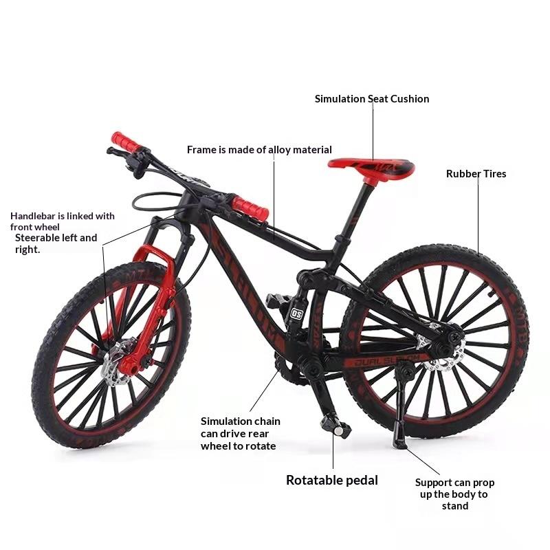 Legierung Mountainbike Modell Simulation Downhill Racing Mini Metall Spielzeug Fahrrad Mit Pedalverbindung Hinterrad Dekoration Sammlerstück