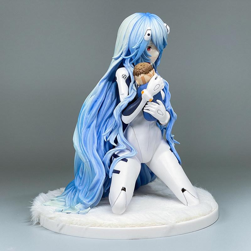 New Anime Neon Genesis Evangelion Eva Ayanami Rei 18cm Kawaii PVC Figure Collectible Model Toy Xmas Gift for Kids Doll Ornament