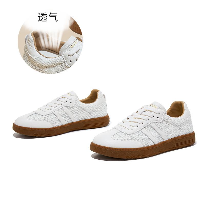

Woven German training shoes women s spring and summer new platform sports Forrest Gump shoes casual versatile little white shoes comfortable 35 бежевый
