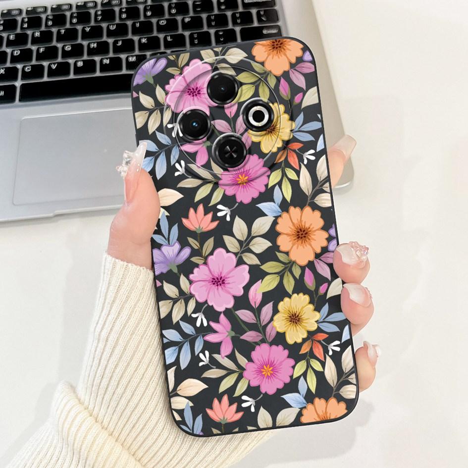 For Tecno Spark 30C 4G Case Popular Daisy Flower Soft Silicone Matte Cover For Tecno Spark30C 4G kl5 kl5n Full Protection Bumper