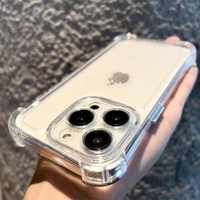 Anwendbar auf iPhone14Pro Handyhülle Transparent Vier Ecken Sturzsicher Apple 15 Space Hülle 13P Acryl Schutzhülle