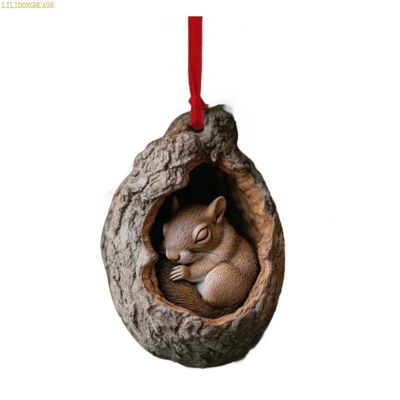 K1AE Festival Owl Styles Christmas Tree Hanging Ornament Craft of Sturdy 2D Acrylic Accessory for Home Decoration Use