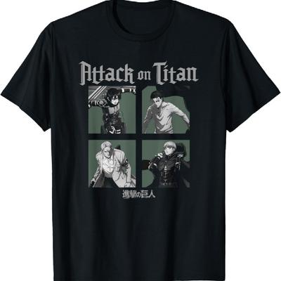 Attack On Titan Season 4 Character Portrait Squares Anime T-Shirt