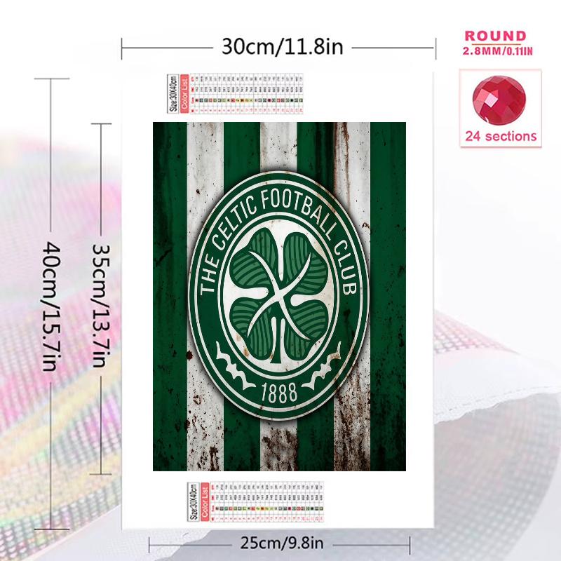 Celtic F.C 100% Round Full Drill 5D DIY Diamond Painting Embroidery Cross Stitch Rhinestone Décor