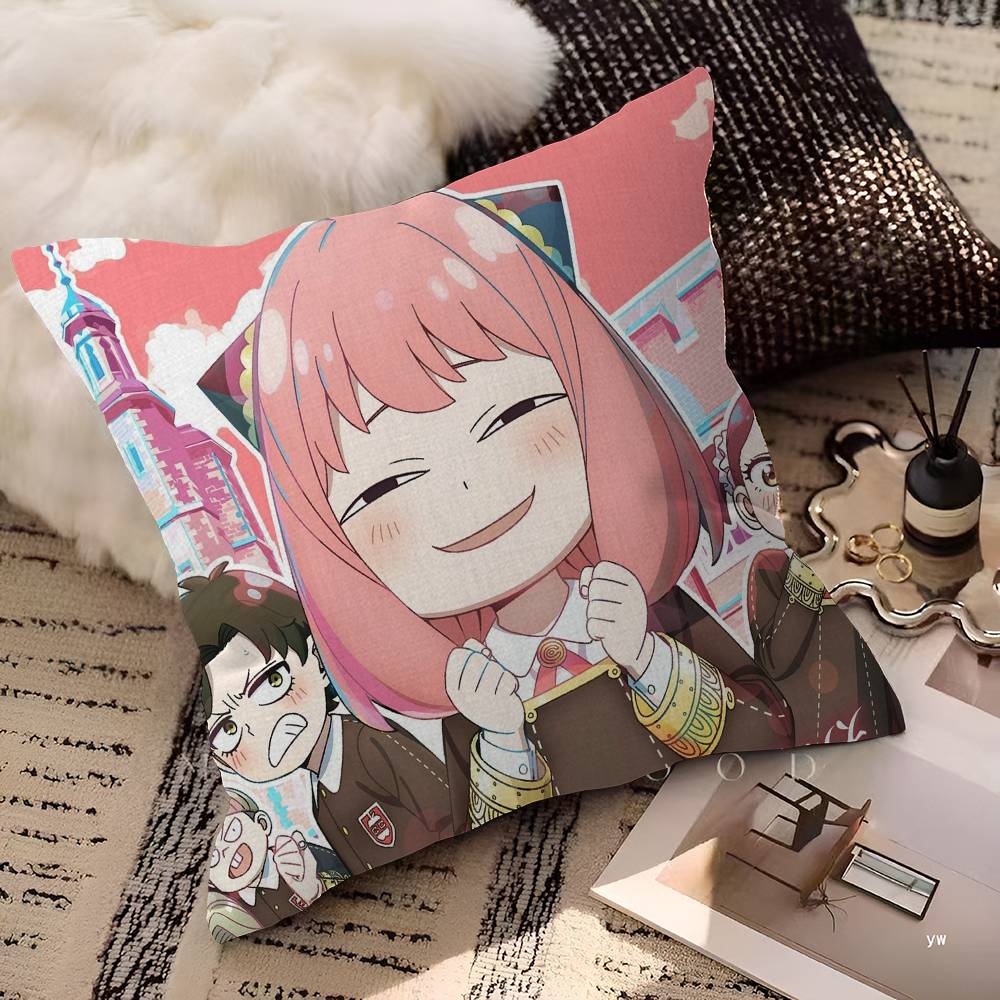 Popular Comedy Anime S-Spy X F-Family 45*45cm Cushion Cover Pillow Cover Decor Pillowcase Home Pillowcase For Couch Pillow