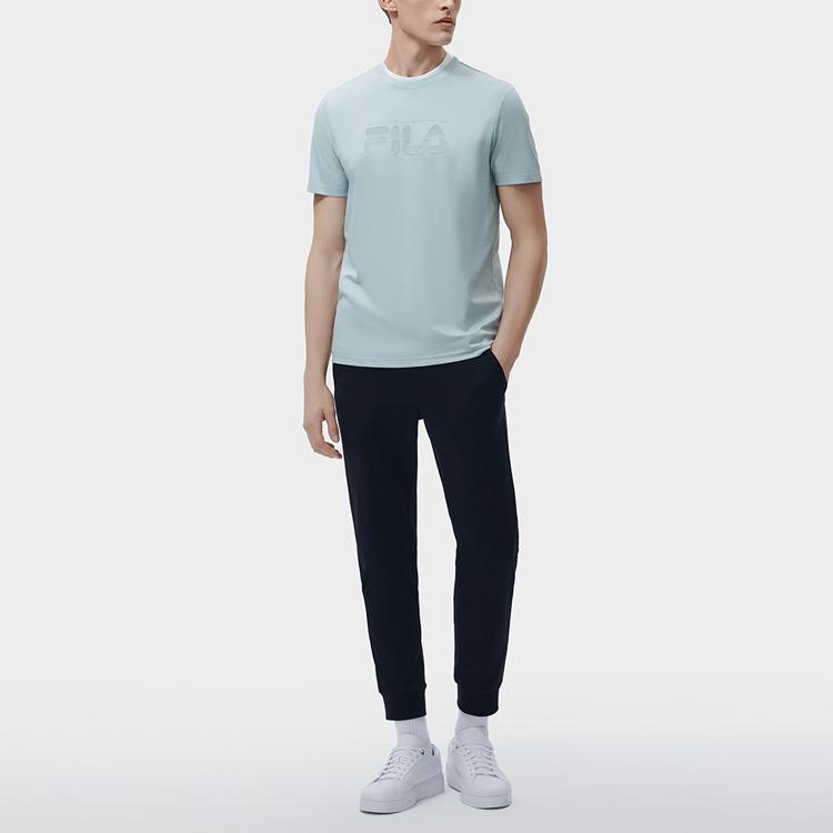New FILA T Shirt Men's Light Sky Blue F11M317101F-LB