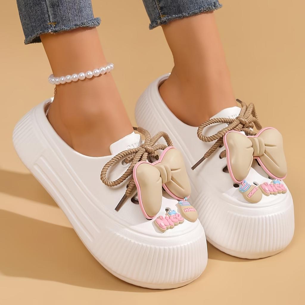 [Comfort EVA Slides] Lightweight & Breathable Women's Bow EVA Slides | Multiple Colors, Height-Boosting Comfort, Durable & Slip-Resistant