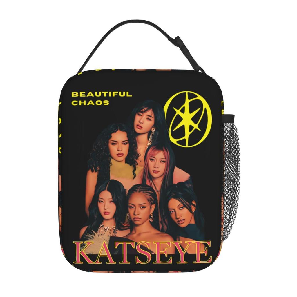 Katseyes Beautiful Chaos Insulated Lunch Bags Leakproof Lunch Container Thermal Bag Tote Lunch Box School Picnic Bento Pouch