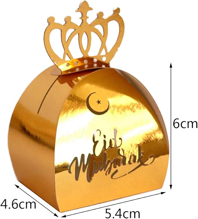 10 Stück/Set Sichere Und Gesunde Eid Mubarak Schokoladenboxen Für Geschenk Gastgeschenkboxen Geschenkboxen Süßigkeitenbox