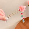 Vintage Peach Blossom Hairpin Ancient Style Pendant Hair Stick Sweet Chinese Headwear  Women