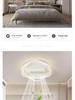 Modern Smart Bladeless Ceiling Fan Light with Voice Control - Three-Color Options for Living Room/Bedroom, 110V