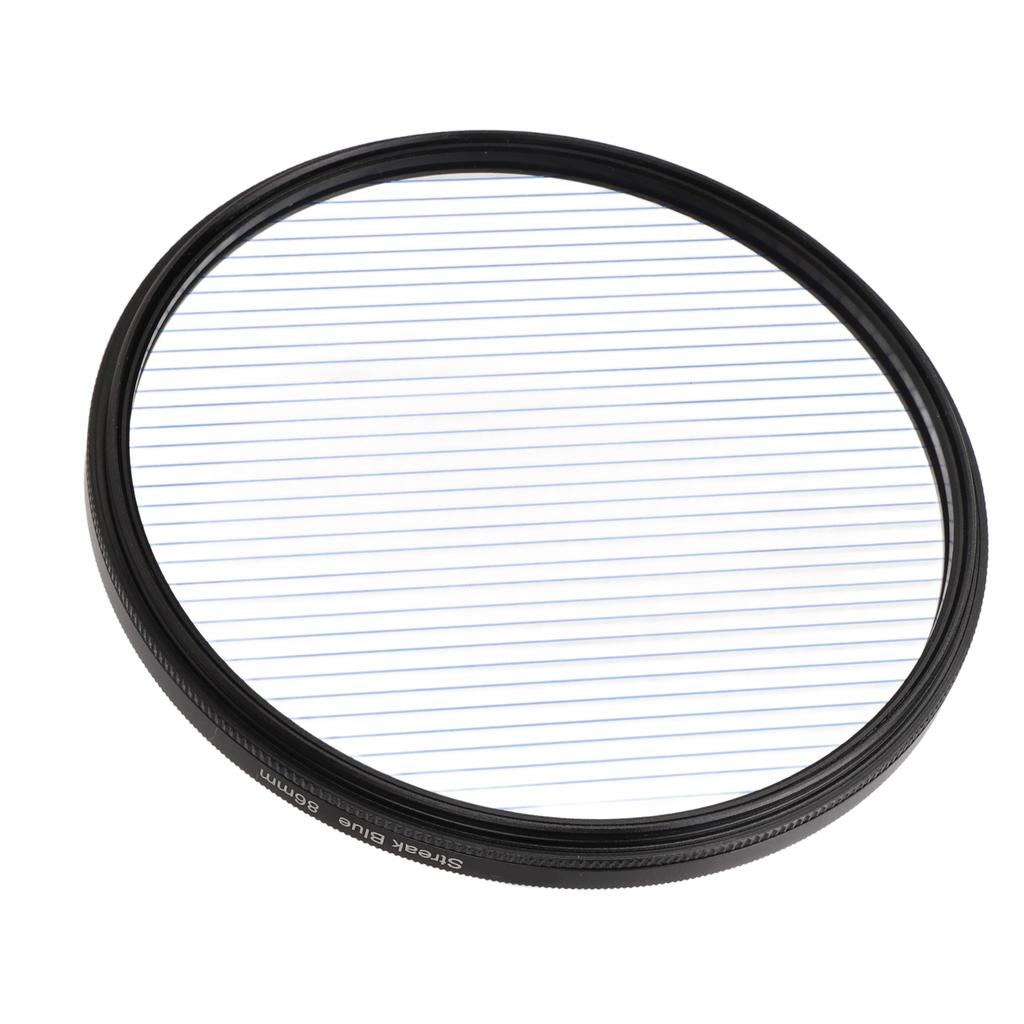 Junestar 86mm Blue Streak Special Effects Filter Antiscratch Optical Glass Aluminum Alloy Frame for