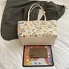 Fashion Travel Bag For Women Large Capacity Casual Bag Cute Cartoon Graffiti Handbag Shoulder Bag Portable Shopping Tote