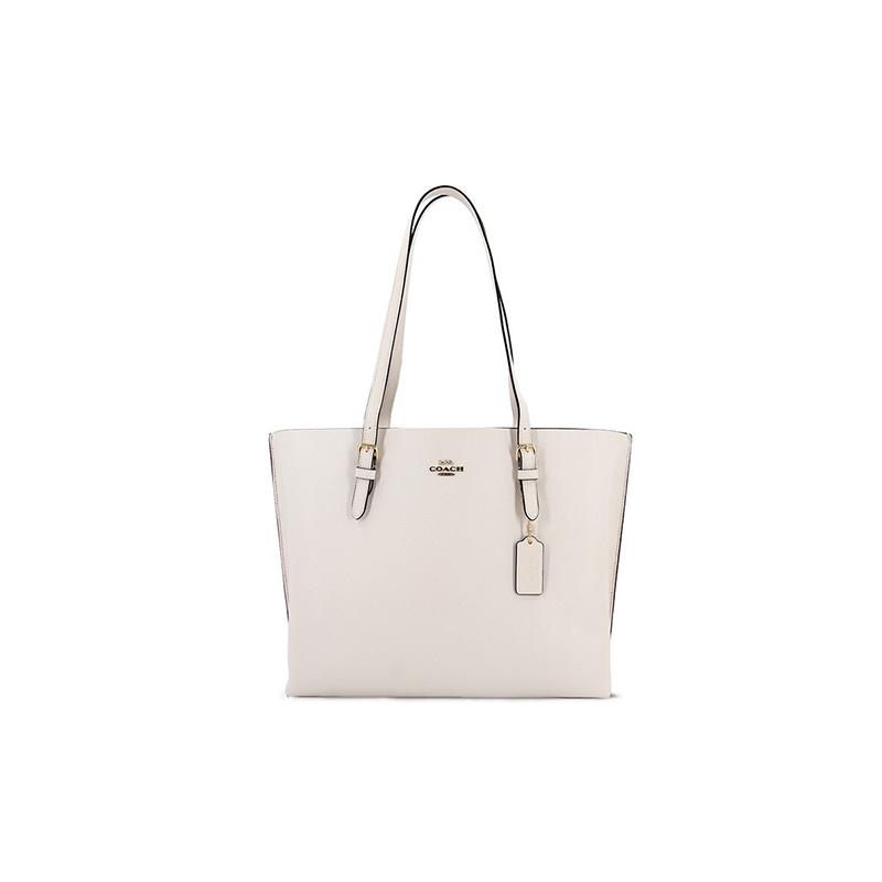 COACH Mollie Brand Logo Leather Tote Bag Tote Bag Shopping Bag Hand Shoulder Bag 34 Women s White белый