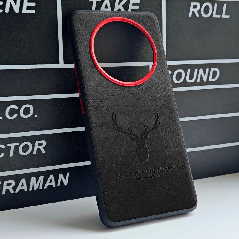 

For Huawei Honor X70 X60 Pro Case Luxury Deer Head Pattern Leather Individual Metal Keys Matte Anti-Slip Grip Soft Case Cover For Honor X70&Artificial leather
