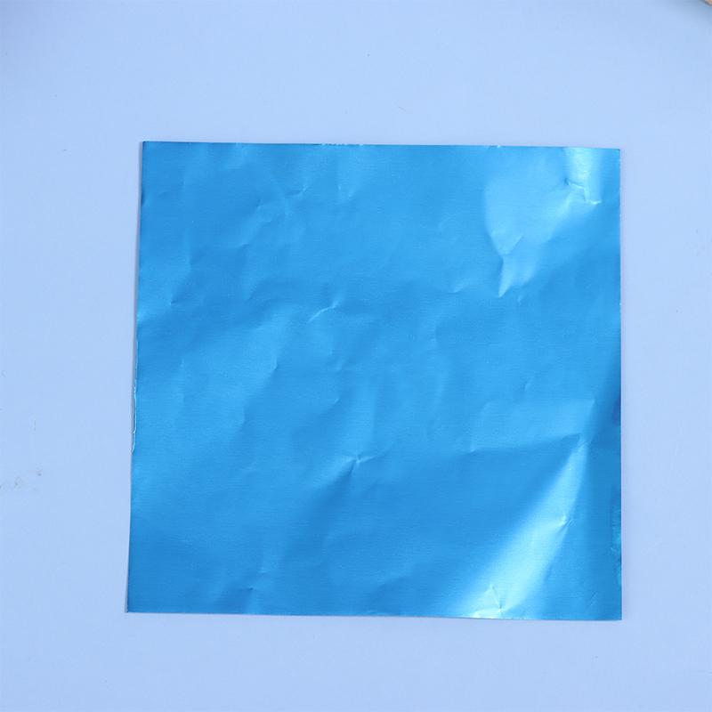 100 Bucăți 8x8Cm Multicolor Folie de Aluminiu Bomboane Ciocolată Biscuiți Cutie Hârtie de Împachetat DIY Metalic Lucios Cadou Hârtie Folie de Staniol Ambalaj
