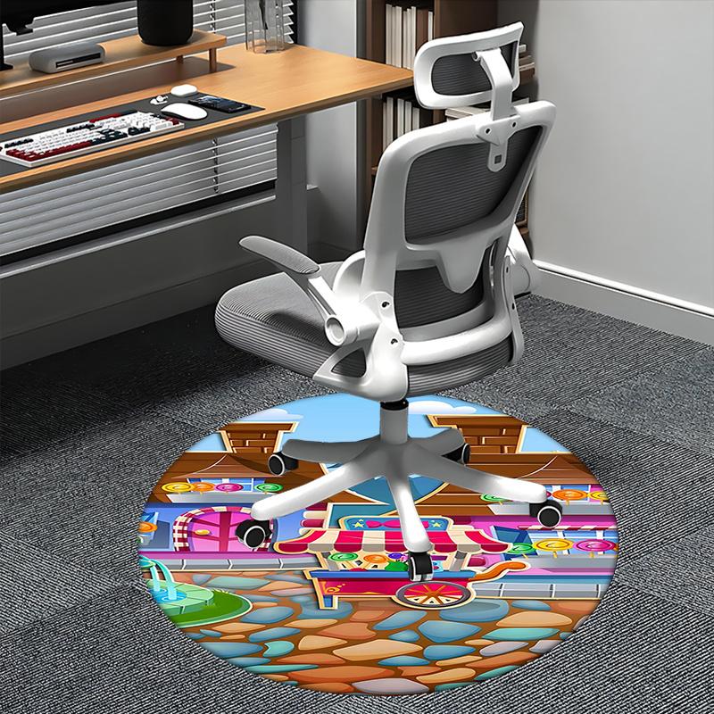 

Candy,Sweet Chair mat Round Rug Office carpet, Non slip, Suitable for Living Rooms, Bedrooms,Decor1205887a 80cm by 80cm