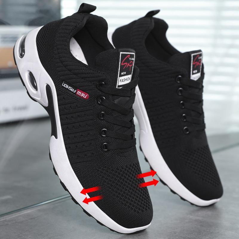 Men's Spring Breathable Mesh Air Cushion Athletic Running Sneakers Large Size.