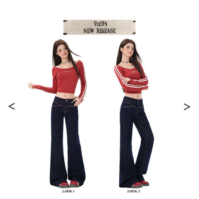 Women's Low Waist Micro Flare Jeans - Autumn 2025 Spicy Girl Collection