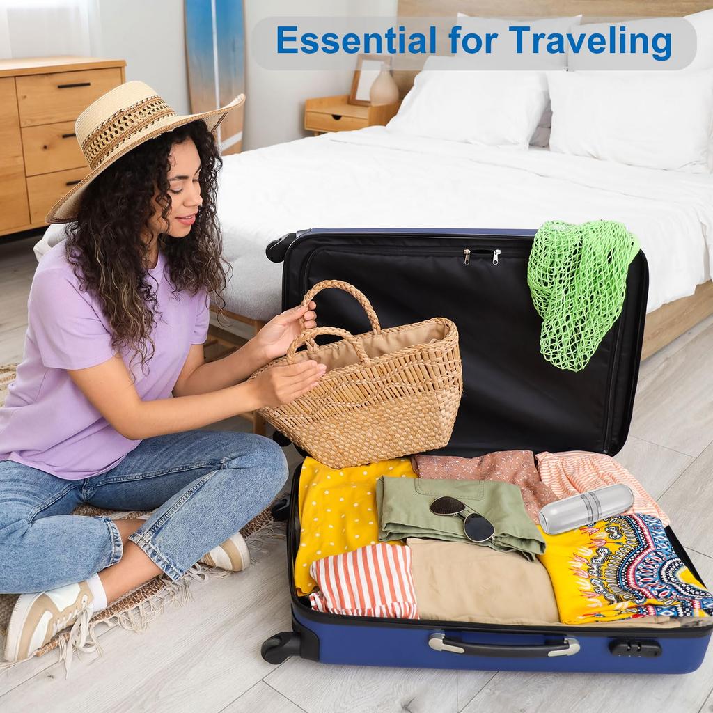 uxcell Travel Toothbrush Case with 4 Cups, Portable Toothbrush Holder with Cover, Plastic Toothbrush Storage Container for Travel, Business, and