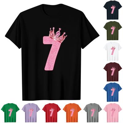 Ladies' Digital Printed Casual Round Neck Short Sleeved Top