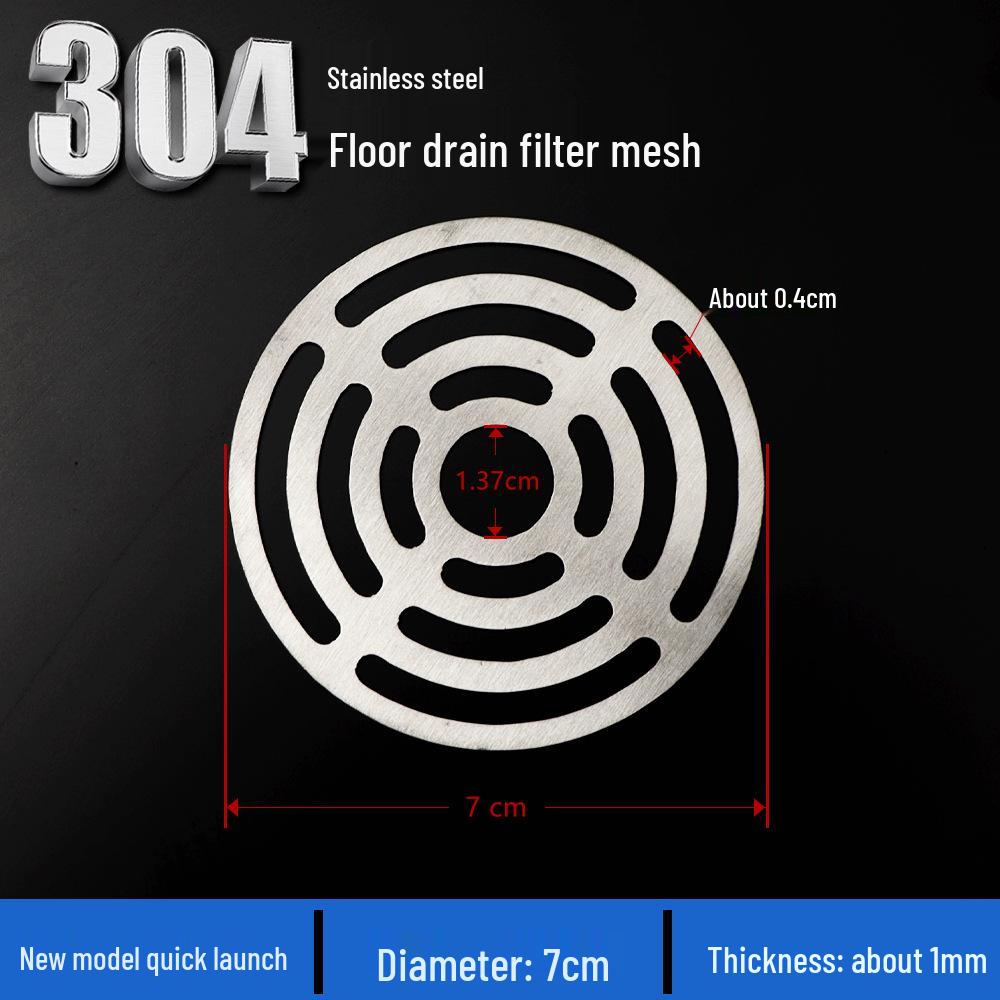 Stainless Steel Bathroom Floor Drain Hair Catcher & Anti-Clog Filter Mesh Cover